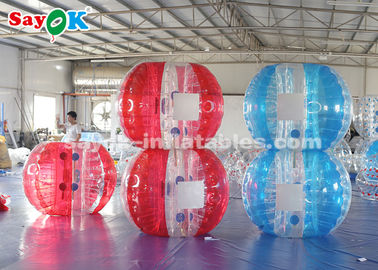 Los juegos inflables al aire libre inflables de los deportes de los juegos el 1.5m TPU burbujean balón de fútbol para los niños/los adultos