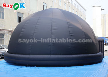 Tienda inflable negra de la bóveda de la proyección con la estera del piso del PVC para la enseñanza de la escuela