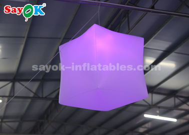 Cubo inflable de la ejecución de 1 metro LED con 16 colores para la decoración de la etapa
