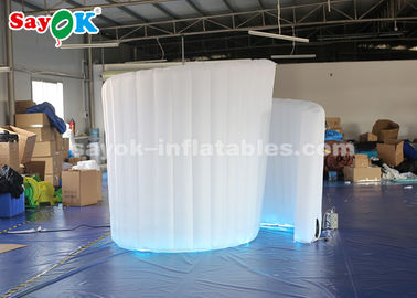 Pared inflable del espiral de la cabina de la foto de la foto del estudio de la decoración inflable LED de la etapa con el ventilador