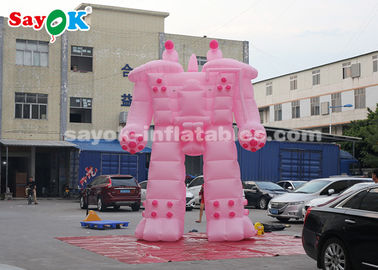 Robot inflables gigante rosa 5m Robot inflables personajes de dibujos animados para el negocio de alquiler