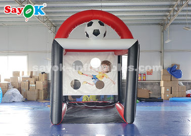 Juego de lanzamiento de fútbol inflable Lona de PVC Jaula de bateo de fútbol inflable Carpa de velocidad de fútbol 2.5 * 3.5 * 3.6 m