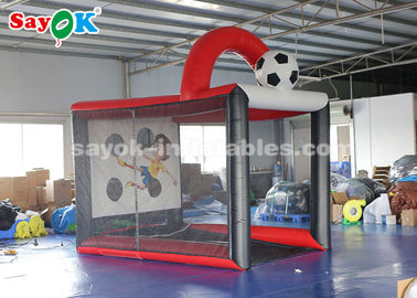 Juego de lanzamiento de fútbol inflable Lona de PVC Jaula de bateo de fútbol inflable Carpa de velocidad de fútbol 2.5 * 3.5 * 3.6 m