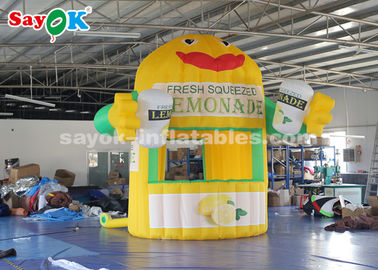Cabina inflable grande de la limonada de la tienda del aire de la tienda inflable del trabajo con las manos y ventilador para el parque de atracciones
