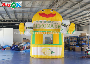 Cabina inflable grande de la limonada de la tienda del aire de la tienda inflable del trabajo con las manos y ventilador para el parque de atracciones