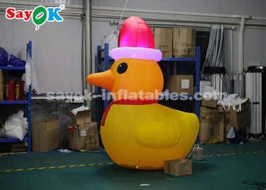 Modelo inflable del pato del amarillo los 2m con el ventilador para las decoraciones de la Navidad de la yarda
