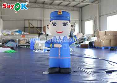 Publicidad Inflable de 1,5 metros de altura Inflables Personajes de dibujos animados Modelo de policía para publicidad