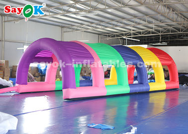 tienda inflable colorida del túnel de la tienda inflable de la bóveda con el ventilador para el tamaño los 5*2.5*2m del salón del automóvil