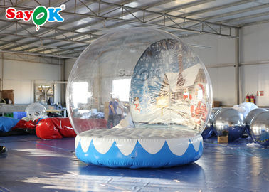 Globo inflable de la nieve de la Navidad de 3M del gigante del PVC con la impresión de fondo