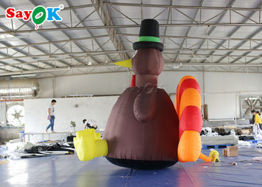 Decoración inflable de Turquía de 4 metros con el ventilador para el día de la acción de gracias