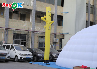 Globo inflable del bailarín del aire de la tela del control amarillo del hombre del aire del baile para la decoración de la etapa