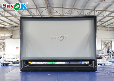 Proyección posterior de la pantalla de cine inflable móvil grande inflable de la pantalla con el ventilador fácil llevar
