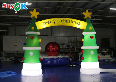 Arco inflable 4*3.2mH del árbol de navidad de las decoraciones del día de fiesta de ROHS