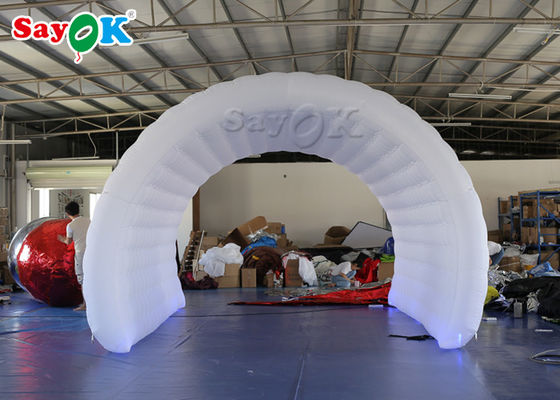 Tienda inflable con cúpula de tela de Oxford Blanco Tienda inflable de canal 6*3*3mH Para competición deportiva