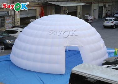 Carpa de aire para acampar doble costura carpa de aire inflable blanca de 8 m / carpa de exhibición iglú