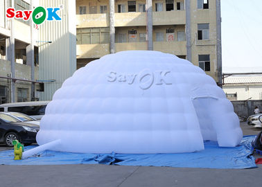 Carpa de aire para acampar doble costura carpa de aire inflable blanca de 8 m / carpa de exhibición iglú