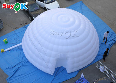 Carpa de aire para acampar doble costura carpa de aire inflable blanca de 8 m / carpa de exhibición iglú