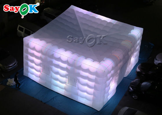 Tienda Cubo Inflatable Cuadrada Luz LED Gigante Tienda de Aire Inflatable Para Ferias Evento SGS ROSH