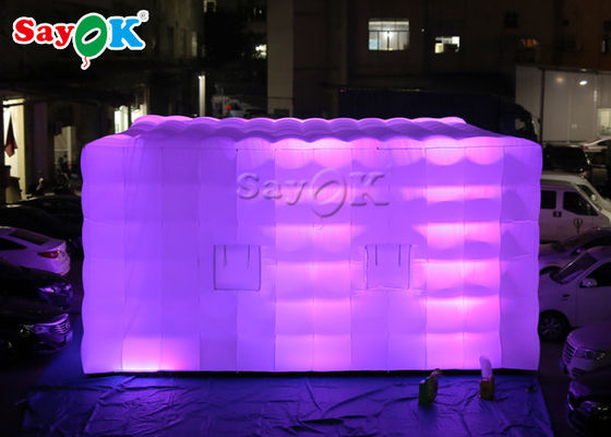 Tienda Cubo Inflatable Cuadrada Luz LED Gigante Tienda de Aire Inflatable Para Ferias Evento SGS ROSH