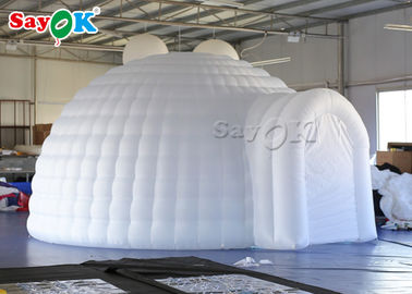 Tienda inflable los 5m blanca inflable de la bóveda del iglú de la tienda con la luz llevada para casarse acontecimiento