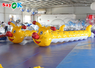 decoración divertida Caterpillar inflable del carnaval de los 6m para los juegos de la formación de equipo