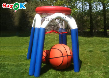 Juego de baloncesto al aire libre de los deportes que tira del monstruo inflable de encargo de los juegos con el ventilador