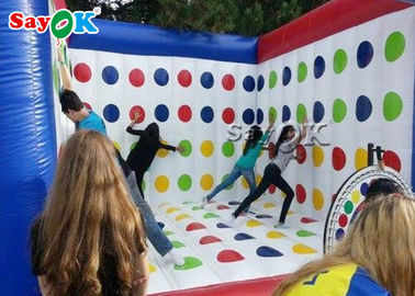Juegos al aire libre inflables azules y juegos inflables blancos de los deportes/colchón inflable del tornado de la publicidad 3D