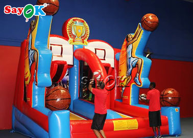Juegos de sociedad inflables inflables gigantes de los aros de baloncesto del baloncesto del juego comercial divertido del tiroteo para los adultos
