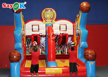 Juegos de sociedad inflables inflables gigantes de los aros de baloncesto del baloncesto del juego comercial divertido del tiroteo para los adultos