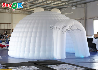 Tienda inflable del aire del iglú blanco gigante