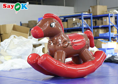 Niño rojo Pony Rocking Horse inflable del PVC de Sayok