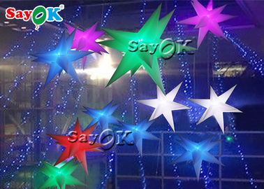 Color de la publicidad que cambia la estrella llevada inflable para la decoración del partido