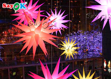 estrella colgante colorida de 210T el 1.5M Inflatable Lighting Decoration