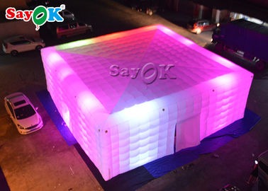 Va la tienda inflable del cubo de la tienda del aire libre de la prenda impermeable del PVC del acontecimiento inflable del partido con el LED