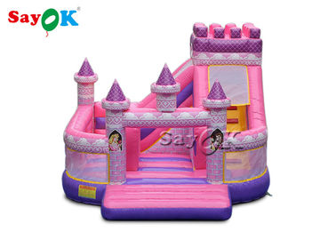 Castillo los 5x5.5x4.2m de princesa Pink Inflatable Boucing de la prenda impermeable del niño