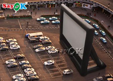 Pantalla inflable blanca inflable del cine del Pvc del estacionamiento de la pantalla de proyección