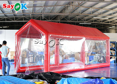 Canal médico de la tienda del aire del PVC de la prenda impermeable de la desinfección inflable roja inflable de los primeros auxilios