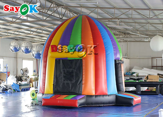 Cúpula de carpa inflable 5x4x3.8mH Cúpula de discoteca inflable Castillo de salto con luces mágicas