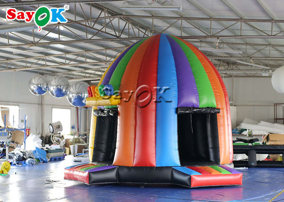 Cúpula de carpa inflable 5x4x3.8mH Cúpula de discoteca inflable Castillo de salto con luces mágicas