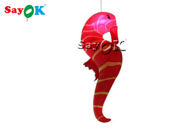 Hipocampo inflable rojo de la iluminación de la decoración los 2m LED del club
