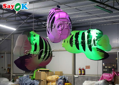 Centro comercial que cuelga la decoración de iluminación inflable tropical de los pescados los 2m