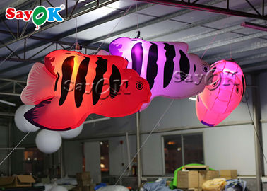 Centro comercial que cuelga la decoración de iluminación inflable tropical de los pescados los 2m