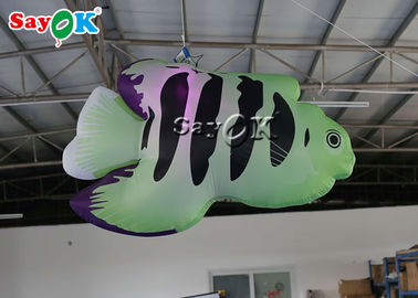 Pescados tropicales de la decoración inflable festiva del anuncio publicitario los 2m con el LED