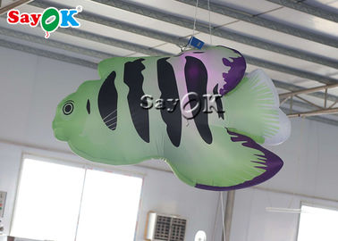 Pescados tropicales de la decoración inflable festiva del anuncio publicitario los 2m con el LED