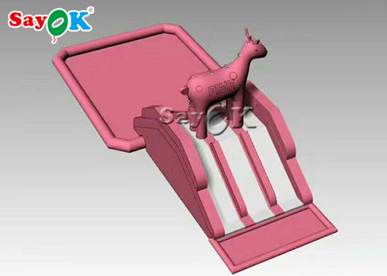 Deslizador de agua de piscina inflable para niños rosa personalizado reciclable 0,55 mm