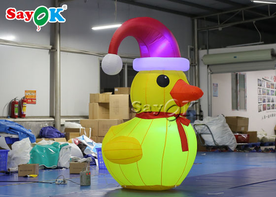 La Navidad inflable al aire libre Duck With Hat de la decoración los 2m del paño de Oxford
