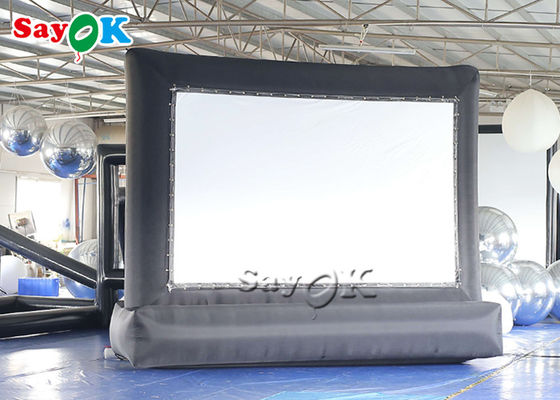 Pantalla de cine inflable comercial al aire libre del proyector del negro al aire libre inflable de la pantalla