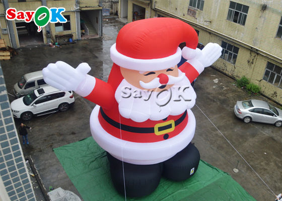 la Navidad al aire libre Santa Claus Wearing inflable de los 8m Red Hat