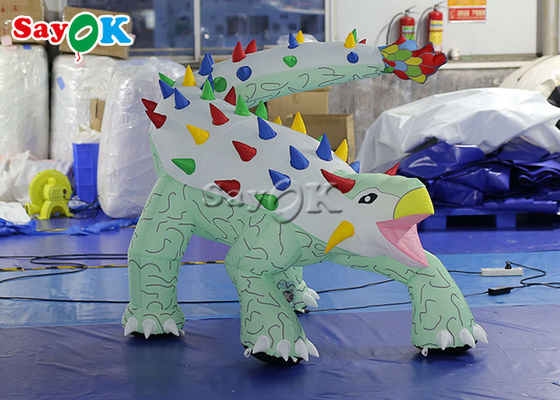 Dinosaurio inflables de Navidad 1.8x1.2mH Anquilosaurio inflables Modelo de dibujos animados para publicidad