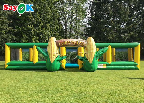 Laberinto inflable del maíz de Halloween de los juegos de los deportes del jardín de los juegos de la lona inflable de los niños